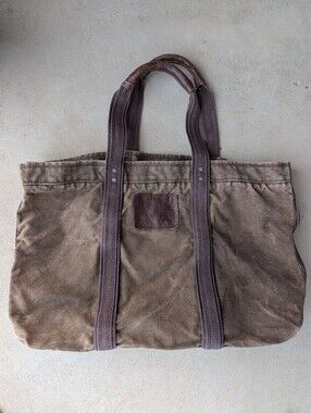 🤎 Vintage Y2K Abercrombie And Fitch Waxed Canvas & Leather Shoulder Weekender